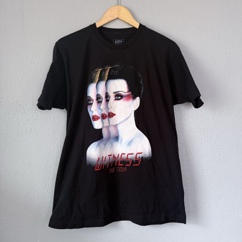 Katy Perry Witness The Tour Concert T-Shirt Black Size L 2017-2018 short sleeve